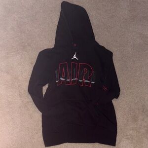 Nike Kids Black Hoodie with Red Accents